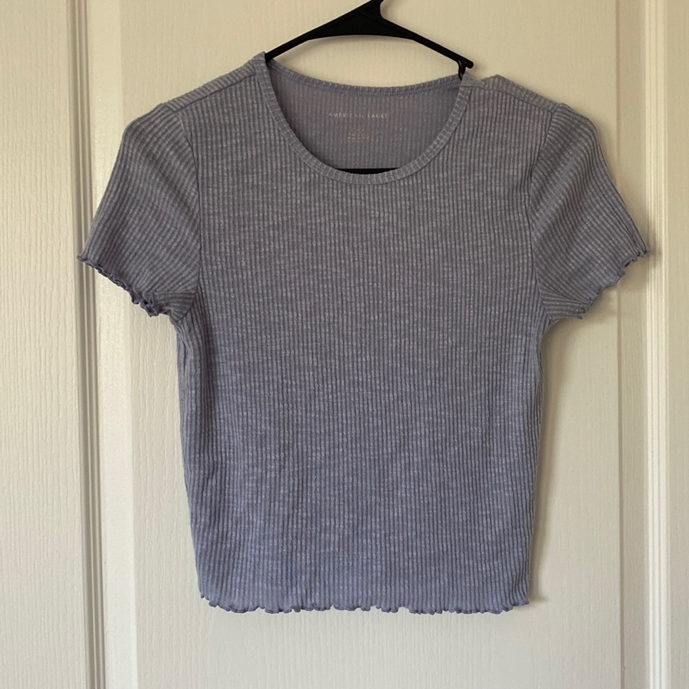 Light Blue Crop Top